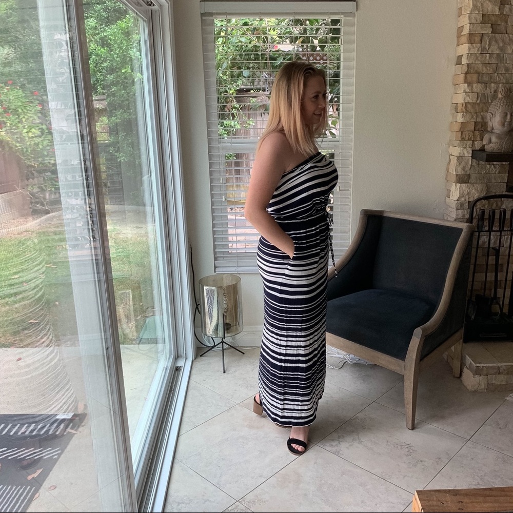 SOLD J. Crew Amie Striped Strapless Maxi Dress XS - Picture 5 of 7